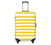 Uusnwaa Washable Luggage Lemon Zest Yellow Stripes Pattern Print Cover,Fashion Suitcase Protector,for Dustproof Anti-Scratch Travel Suitcase Covers Case