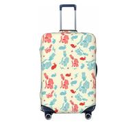 Uusnwaa Washable Luggage Magician Rabbit Print Cover,Fashion Suitcase Protector,for Dustproof Anti-Scratch Travel Suitcase Covers Case