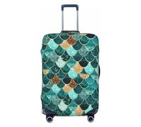 Uusnwaa Washable Luggage Mermaid Fish Scale Print Print Cover,Fashion Suitcase Protector,for Dustproof Anti-Scratch Travel Suitcase Covers Case