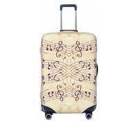 Uusnwaa Washable Luggage Musical Note Floral Print Cover,Fashion Suitcase Protector,for Dustproof Anti-Scratch Travel Suitcase Covers Case