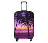 Uusnwaa Washable Luggage Palm Trees Silhouette at Sunset Print Cover,Fashion Suitcase Protector,for Dustproof Anti-Scratch Travel Suitcase Covers Case