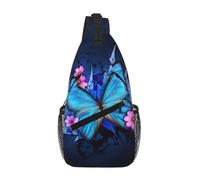Uusnwaa Water Resistant Beautiful Butterfly Printed Sling Crossbody Bag