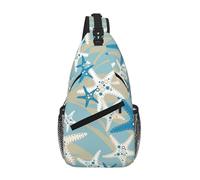 Uusnwaa Water Resistant Beautiful Starfish Printed Sling Crossbody Bag