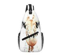 Uusnwaa Water Resistant Clever Giraffe Printed Sling Crossbody Bag
