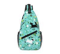 Uusnwaa Water Resistant Goat Frolic Printed Sling Crossbody Bag