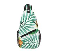 Uusnwaa Water Resistant Summer Coconut Tree Printed Sling Crossbody Bag