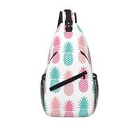 Uusnwaa Water Resistant Summer Pineapple Printed Sling Crossbody Bag