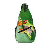 Uusnwaa Water Resistant Tree Frog Baby Printed Sling Crossbody Bag