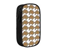 Uusnwaa Wild Boar Animation Print Pencil Case,Oxford Cloth Pencil Bag Storage Pouch,Multifunctional Pencil Pouch with Compartmens