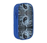 Uusnwaa Ying Yang Diagram Print Pencil Case,Oxford Cloth Pencil Bag Storage Pouch,Multifunctional Pencil Pouch with Compartmens