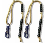 UUSOWARM 2PCS Pace Counter Ranger Bead with Hook Fastener Backing Army Veteran Made for Camping Hiking Outdoor Distance Land Navigation Orienteering Trail Wilderness March Mountain Swim Golf Black