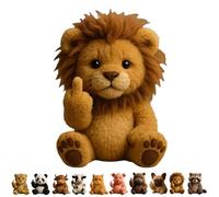 Uuxkgu Middle Finger Plush Animal Toy,attitude Animal, Highland Cow,Funny Soft Animals,Stress Relief Decor Gift,Unique Gifts for Home Office Decor-H