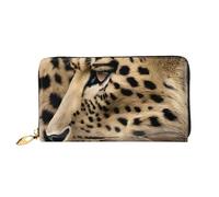 UUYHHGB (Rough Leopard print) Print Large Capacity Wallet PU Leather Credit Card Holder Phone Checkbook Organizer Zipper Bag Colorful Wallets Clutch Purse for Women Men, Rough Leopard Print, One Size,
