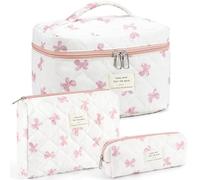 UUYUUY Quilted Cotton Makeup Bag, White, Literature and Art