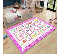 UUZEAI Hopscotch Fun Playroom Rug, Abc Alphabet Numbers Educational Learning Non Slip Floor Carpet for Classroom Nursery Kids Bedroom Soft Low Pile Non-shedding Washable Mats(200x280cm)