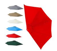 UV 50+ Half-Round Parasol Canopy - 300cm/270cm 5 Ribs Durable Polyester Shade for Outdoor Patio Garden and Beach Use Weather-Resistant Umbrella Cover