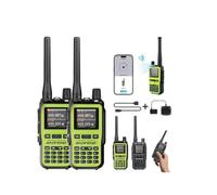 UV-5R Mini Dual Band walkie Talkie,2026 New UV-5R Mini Walkie Talkie Bluetooth Power Adjustable Tiny Size Frequency Copy 999 Channels for Outdoor Emergenc Camping Hunting Gear,Type-C Fast Charging