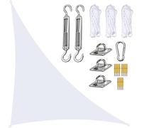 UV 95% Protection Sail ShadeTriangular Breathable Canopy for Patio Garden Outdoors TerraceWhite 3x4x5m Sunshade Awning