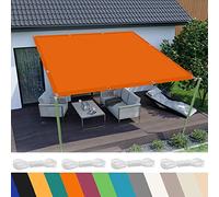 UV 98% Sun Shade Sail 1x1.2m Waterproof Rectangle Canopy with Ropes for Outdoor Garden Terrace - Orange Color Perfect for Patio Protection