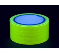 UV Active Glow-in-the-Dark Fluorescent Neon Tape Black Light Gaffa 50 mm x 10 m, yellow, 50mm x 10m 1 Rolle
