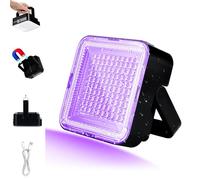 UV Black Light Rechargeable Battery, 60W 5000 mAh UV Black Light, 100 LED 395 nM Blacklight, Pet Urine Detector for Dog/Cat Urine Stains Detection, Bed Bug, Scorpions Finder, Bedroom, Camping, Outdoor