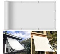 UV Block Garden Sun Shade Sail 1x3.6m Polyester Canopy with Ropes for Patio Backyard & Outdoor Use White Sunshade for Effective UV Protection