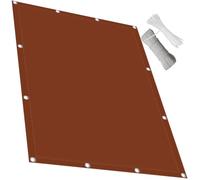 UV-Block Sune Sail 1.7x2.7m Waterproof Canopy Wind Protect for Garden & Patio Rust Red with Fixing Ropes - Outdoor e Solut