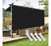 UV Blocker Canopy Shade 2.1 x 7m 98% UV Protection for Patio Garden Balcony - Includes 4 Ropes for Outdoor Use Perfect for Camping & Sunshade Black