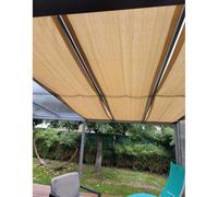 UV Blocking nings Sail Canopy 0.6x6m (23.6"x19.7") Roof Pera e Cover Permeable Fabric with Grommets for Garden & Deck Det