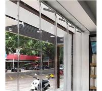 UV-Blocking Transparent PVC Windproof Outdoor Curtain 3.5m x 2.2m - Durable Roll-Up Shade for Patios & Warehouses Easy Installation Weather-Resistant Sliding Screen