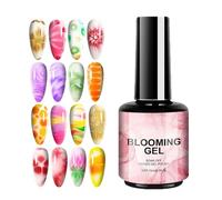 UV Blooming Nail Polish - Portable Fast Pollution Liquid, Lightweight Gel Base Coat Art | Long Lasting Blooming Stamp Glue Creative Effect Nail Polish for Girlfriend SC