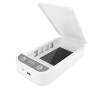 UV Cell Phone Sanitizer Cleaner Box 360°UVC Light Cellphone Cleaner Washing Tool Accessory with Quick Sterilization Mode for Smartphones Masks Jewelry Glasses Keys Makeup Brush