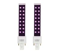 UV Curing Lamp, Replacement 9W UV LED Lamp Tube Bulb Nail Art Dryer Phototherapy Gel Curing Light Machine Source 365+405nm(16LED 2pcs)