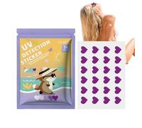 UV Detection Stickers - 24 Sunscreen Reminder Stickers | Sunscreen Dots UV | Detecting Patches | Detection for, Kids & Adults