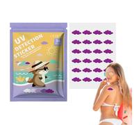 UV Detection Stickers - 24 Sunscreen Reminder Stickers | Sunscreen Dots UV | Detecting Patches | Detection for, Kids & Adults