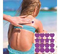 UV Detection Stickers For Sunscreen, 32/64/128 UV Detection Patches for Face and Body, Waterproof UV Sun Stickers, Colour UV Sun Strength Warning Monitor/Detector For Adults And Kids