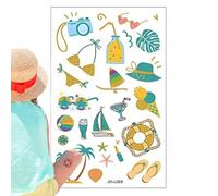 UV Detection Stickers for Sunscreen - Sun Protection Reminder - Waterproof Color Changing Patch for Outdoor Activity Trips Training Fishing Camping Sports Picnics Beach