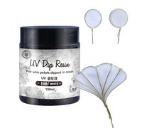 UV DIP Resin for Wire Flower Petals Transparent Liquid Ultraviolets Curing Crystal Jewelry Making for Beginners DIP Resin
