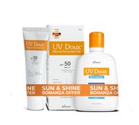 UV Doux Silicone Sunscreen Gel SPF50 PA+++ 50gm & UV Doux Face Cleanser 125ml Combo | Ultimate Skincare Duo for Sun Protection & Deep Cleansing | Non-Greasy, Dermatologist-Tested