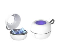 UV Dummy Steriliser Large, 3-Min 99.99% Sanitisation, Type-C Rechargeable Mini Pacifier Disinfection Box, 800mAh Battery, Travel Sterilizer for Baby Bottle Pacifier