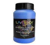 UV FLOOR - Fluorescent Blue Acrylic Paint - Special Black Light and Ultra Violet - Flashy - Fluid and Ultra Pigmented - Fluorescent - 250 ml