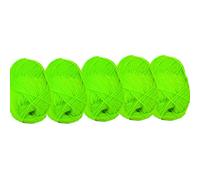 UV Floor Pack of 5 Balls of Fluorescent Green Yarn Special Black Light Fluorescent Accessory String Art