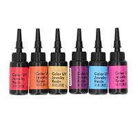 UV Jewelry Resin, UV Resin, Vivid Colors, Wide Application, Easy Operation for Crafts (Set C (Deep Pink, Pale Yellow, Orange, Red, Light)