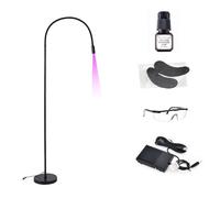 UV Lamp for Eyelash Extensions - UV Light with Foot Pedal - for Lash Artists, Nail Tech- Essential to Cure UV Eyelash Extension Glue | with UV Glue, Goggles, Black Eye Pads