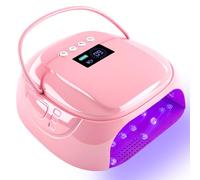 Uv Lamps for Gel Nails,126W Cordless Rechargeable Professional Nail Dryer for Gel Polish with Auto Sensor & 4 Timers, LED Gel Nail Curing Lamp with 45 Beads for Gel Polish and Salon