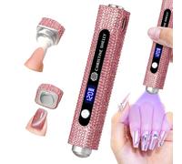 UV Lamps for Gel Nails,3 in 1 LED Flash Cure Lamp Cat Eye Magnet Nail Stamp | CHRISTINE SHELLY Rechargeable Handheld Nail Dryer Light with 3 Timers LCD Display for Gel Polish Home DIY