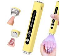 UV Lamps for Gel Nails, CHRISTINE SHELLY Handheld 3 in 1 LED Nail Light Cat Eye Magnet Flash Cure Lamp Nail Stamp LCD Display Rechargeable Nail Dryer with 3 Timers for Gel Polish Home DIY