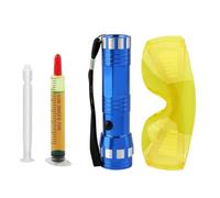 UV Leak Detection Kit - AC Refrigerant Finder Flashlight 18cm Accurate Inspection Torch, Cooling System Diagnostic Tool | Detector for Automotive Engine Radiator Fridge Evaporator Compressor Use