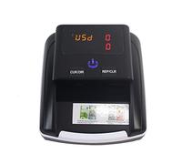UV LED/LCD Lamp Display Handy Banknote Detector USD/EUR Fake Money Euro Detecting Machine Bill Counter (Nero)