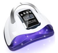 UV LED Nail Lamp 220W Professional Gel Nail Dryer with 66 LED Beads, Fast Curing Nail Lamp with Auto Sensor, 4 Timer Settings (10s/30s/60s/99s) for Gel Polish Home Salon